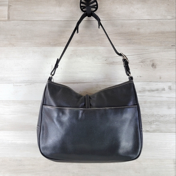 Coach Leatherware Black Leather Handbag #7778 Vintage 94 - Picture 15 of 16